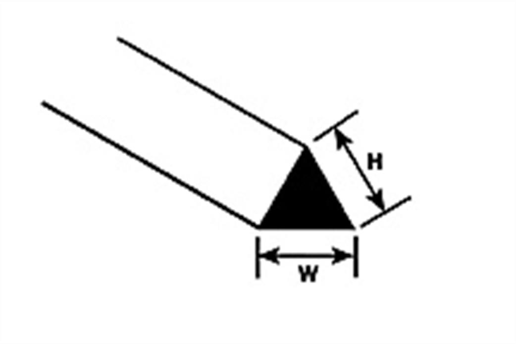 Plastruct 90843 1.5mm Triangular Rod Pack of 10 MRT-60