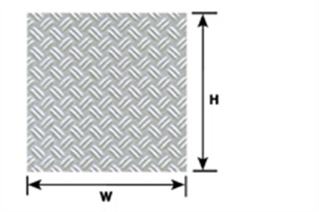 Plastruct 91682 1/24 Double Diamond Plate Patterned Styrene Sheet (S-150)