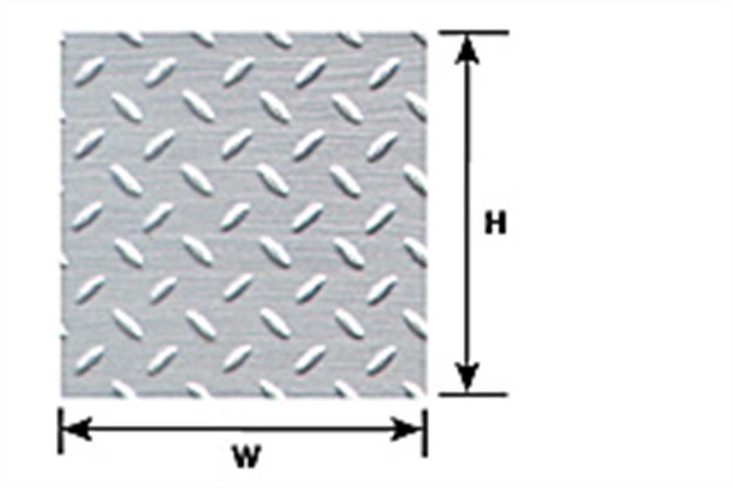 Plastruct 91686 1/16 Diamond Plate Patterned Styrene Sheet (S-154)