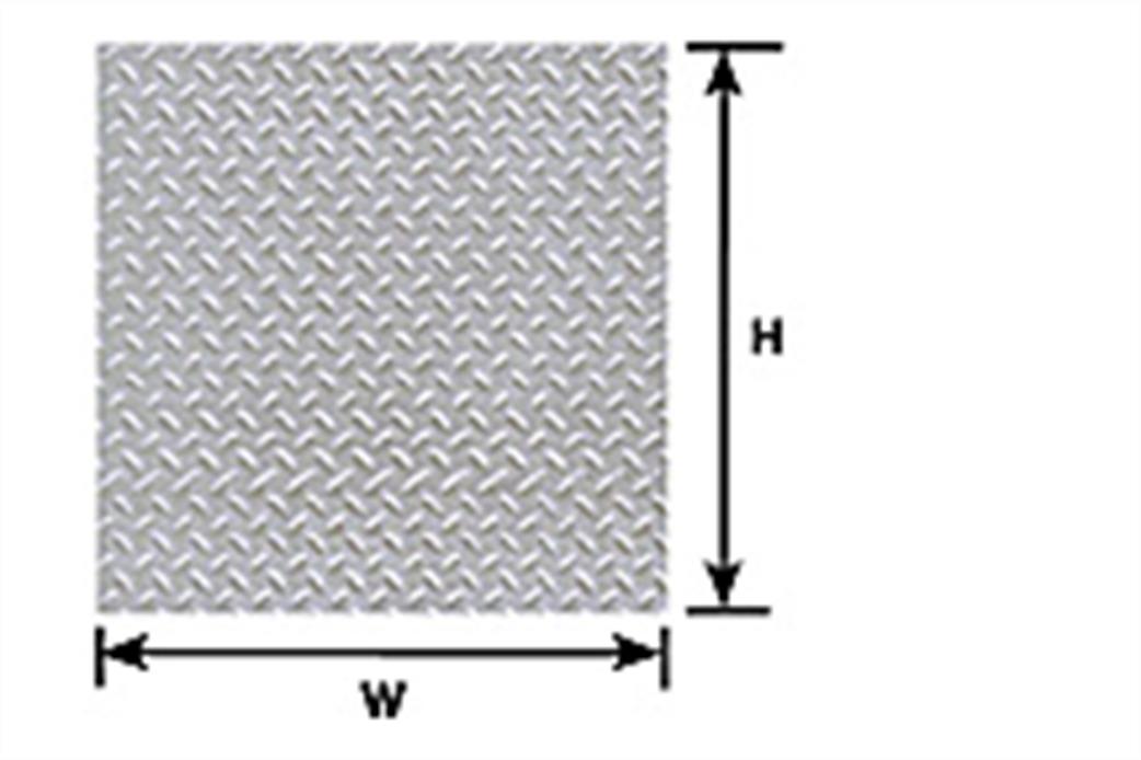 Plastruct 91687 HO Diamond Plate Patterned Styrene Sheet (S-155)