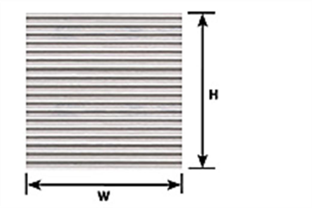 Plastruct 91509 OO/HO Corrugated Sheet S-11