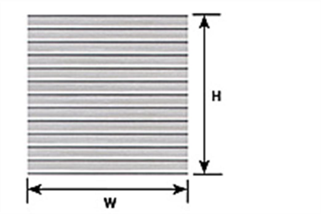 Plastruct 91511 OO/HO Ribbed Roof (S-13)