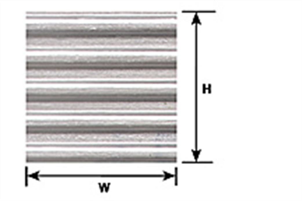 Plastruct 91521 G Corrugated Sheet (S-26)