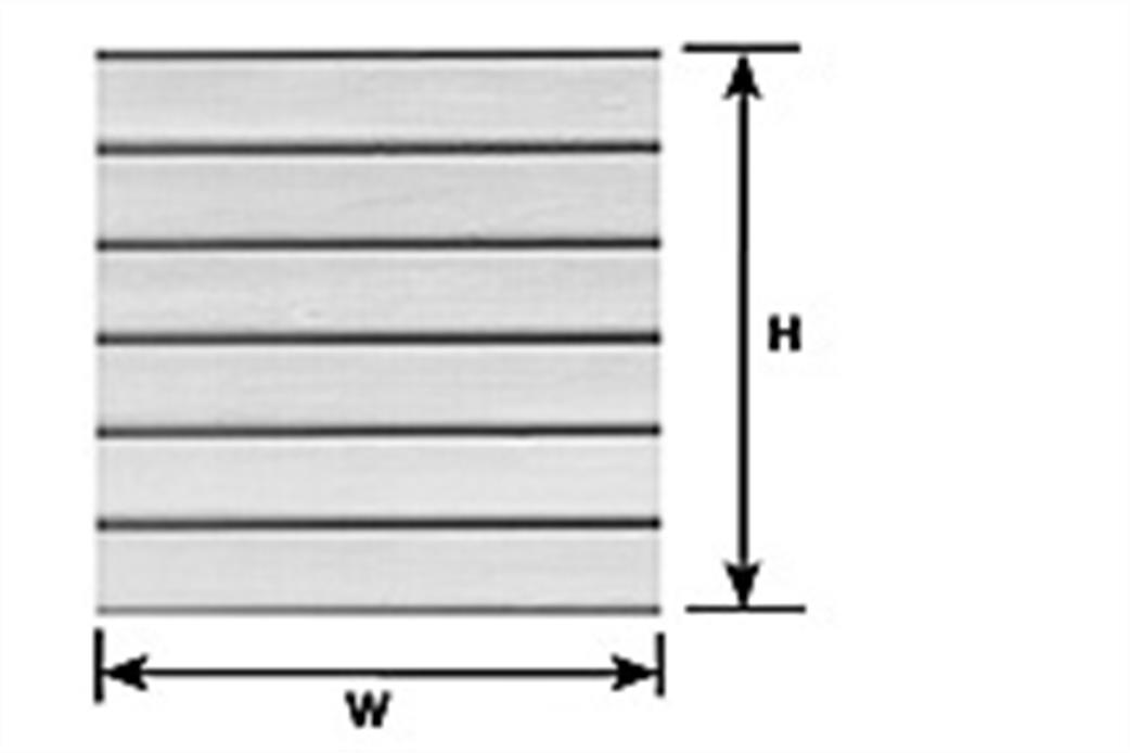 Plastruct 91554 6.4mm Clapboard Siding (S-56)