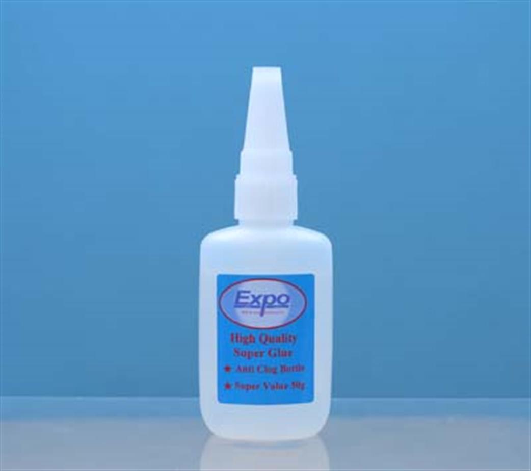 Expo 47023 Fine Grade Cyano Super Glue 1-3 Seconds Fast 50gm Bottle