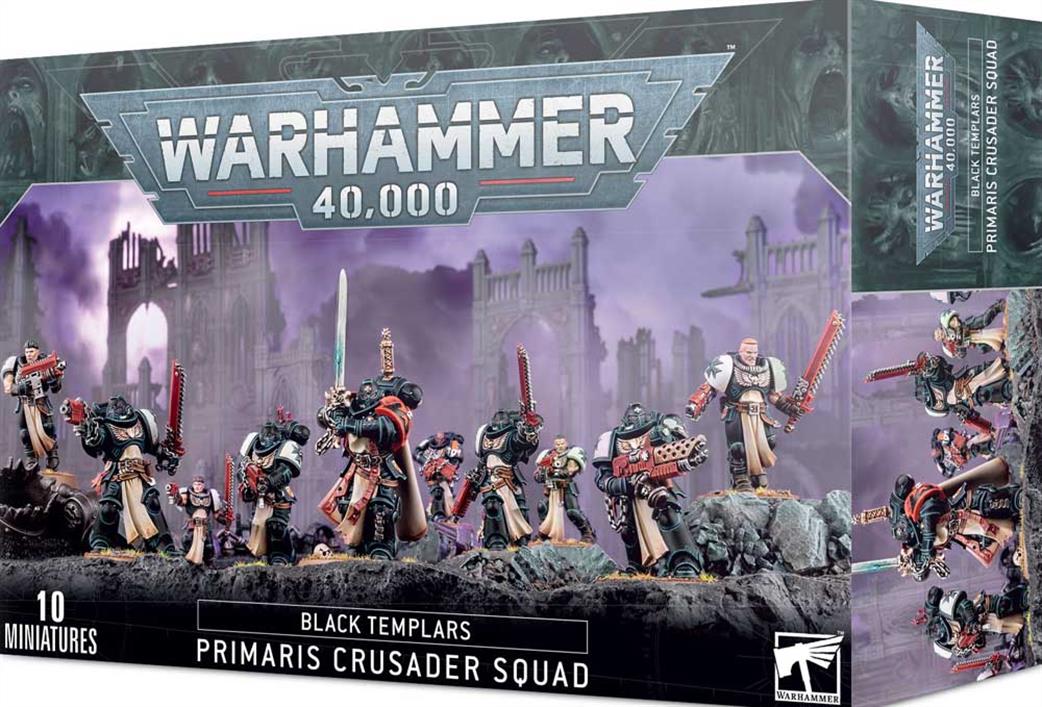 Games Workshop 28mm 55-45 Black Templars Primaris Crusader Squad