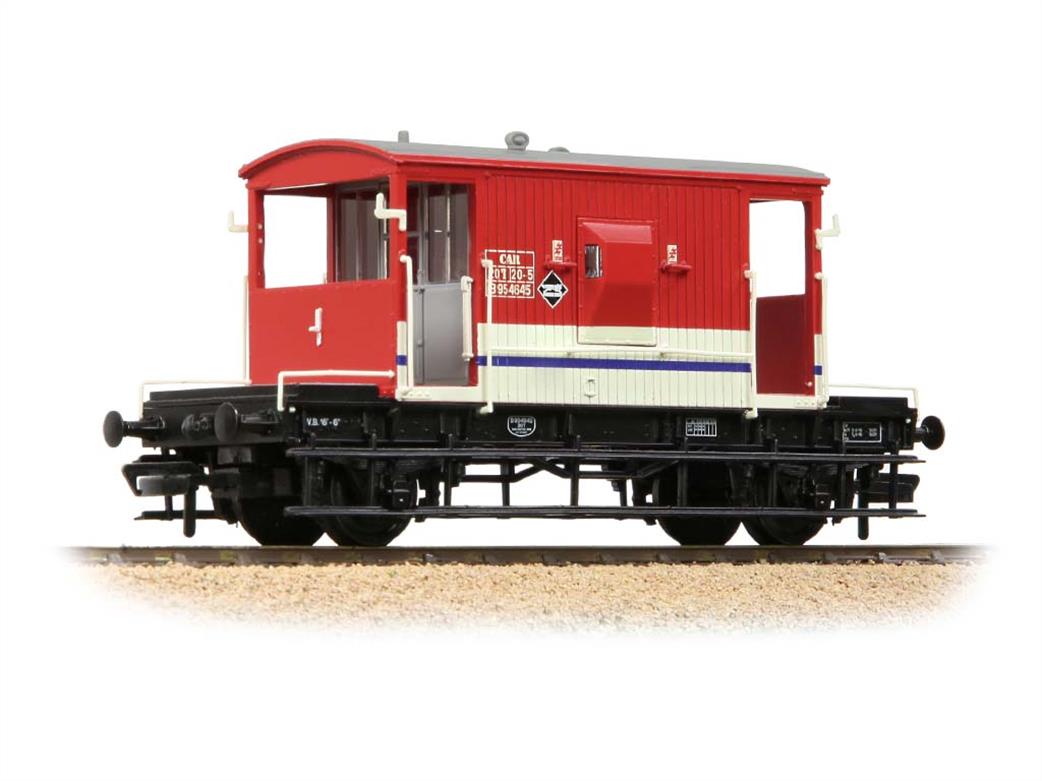 Bachmann OO 37-541 BR 20-ton Brake Van London Underground Stock Barrier Van Red & White