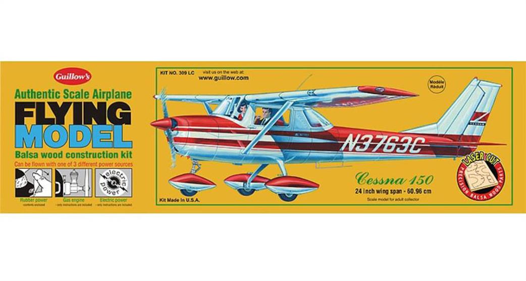 Guillows  309LC Cessna 150 Laser Cut Free Flight Balsa Kit
