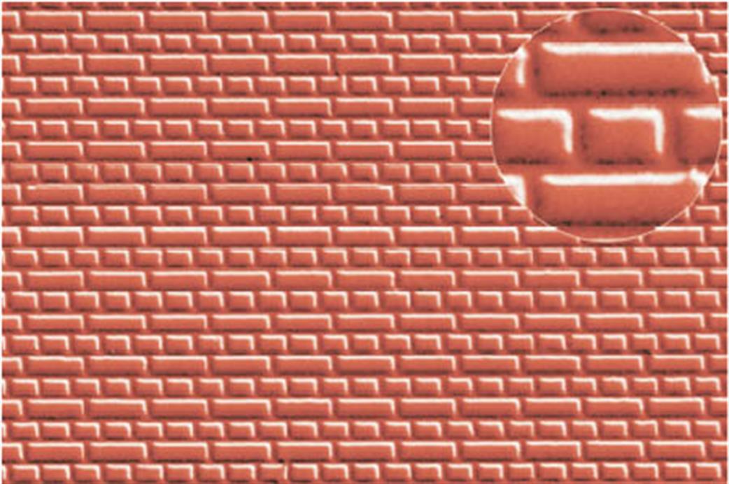 Slaters Plastikard OO 0399 Embossed Plasticard 4mm English Bond Brick