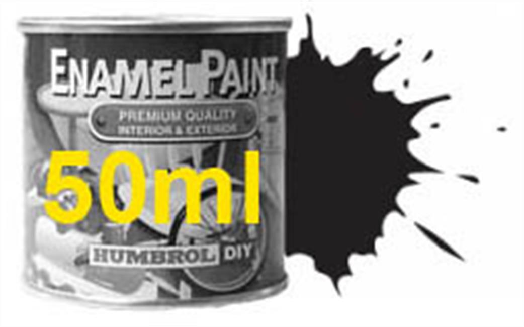 Humbrol E50/21 21 Gloss Black 50ml Enamel Paint