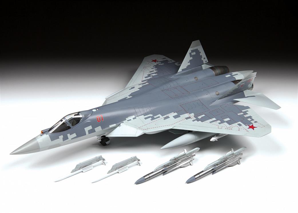 Zvezda 1/48 4824 Suchoi SU-57 Russian Fifth Generation Fighter Kit