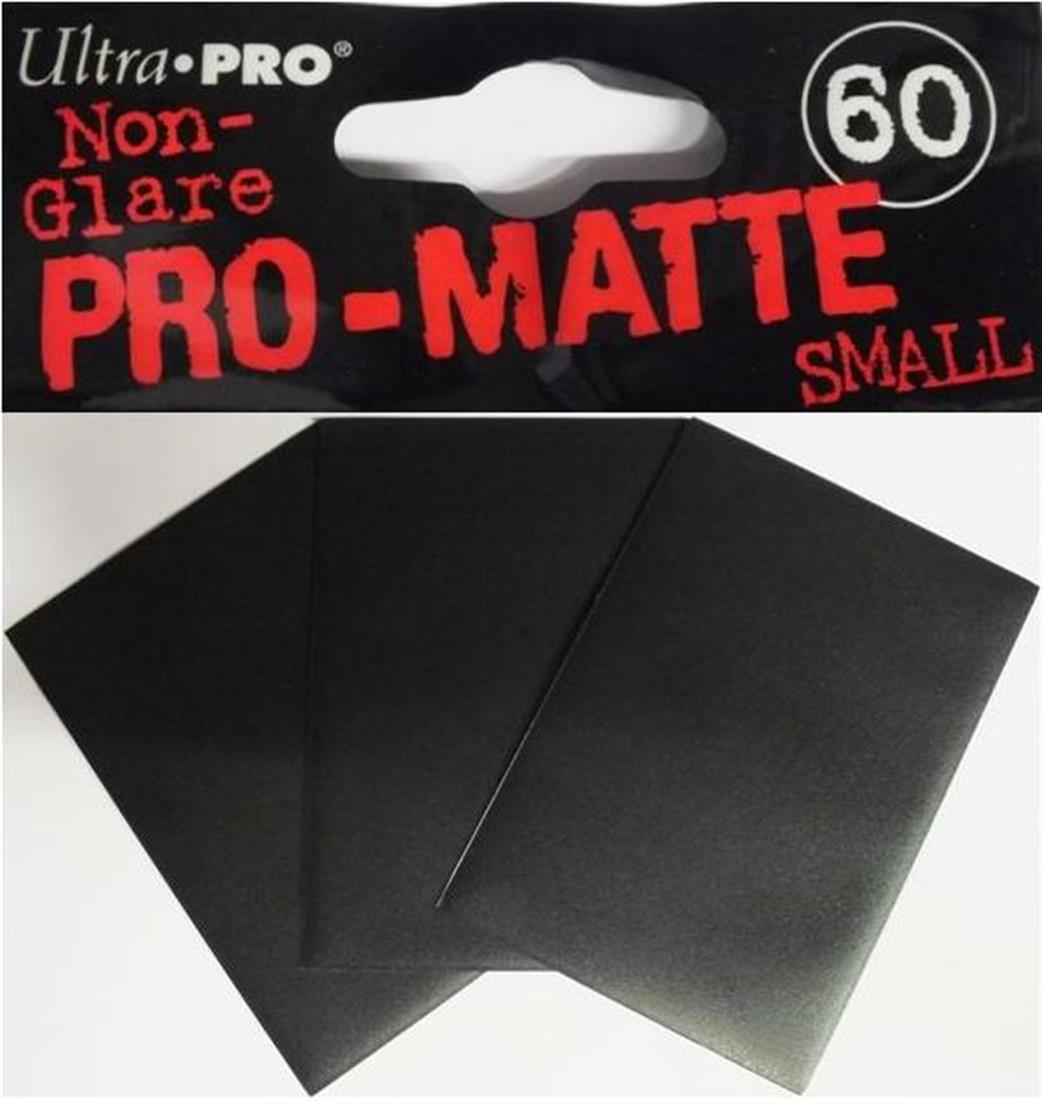 Ultra Pro  84021 60 Small Pro-Matte Black Deck Protectors