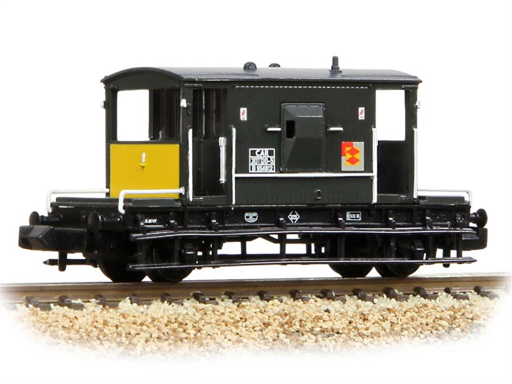 Graham Farish N 377-532 BR 20ton Brake Van B954812 Railfreight Distribution Dark Grey