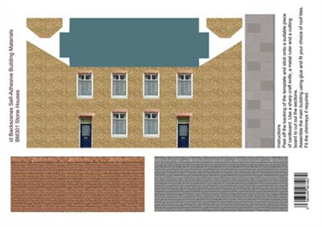 ID Backscenes OO BM301 Stone Houses Self Adhesive