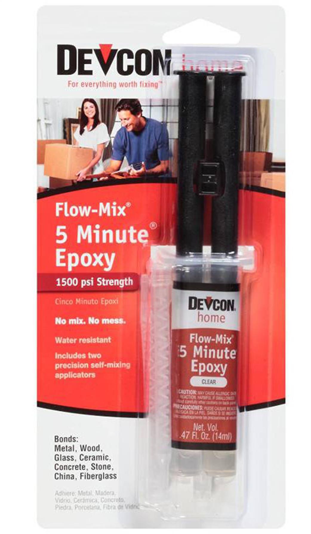 Devcon  S20445 5 Minute Epoxy Flow Mix 14ml Syringe Glue