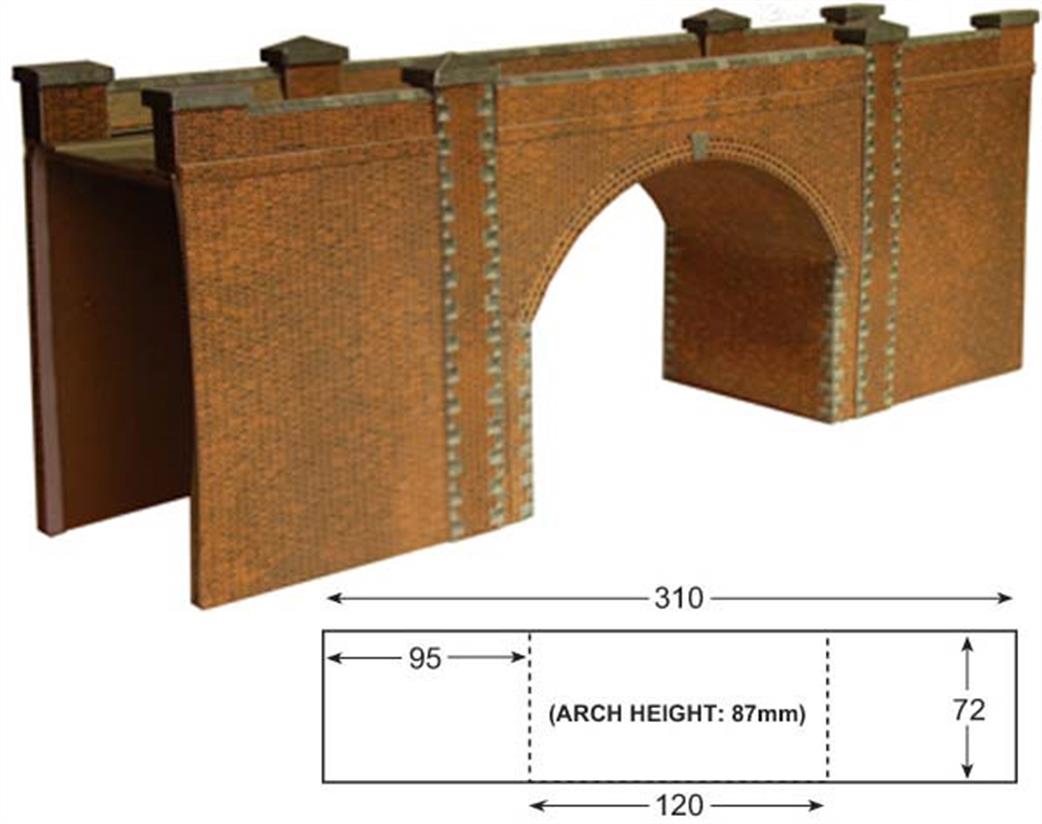 Superquick OO A14 Red Brick Bridge or Tunnel