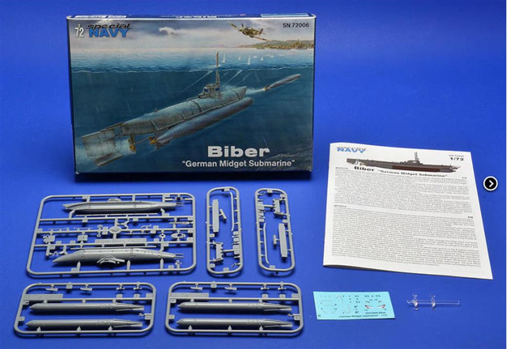 Special Hobby 1/72 SN72006 Biber German Midget Submarine Kit