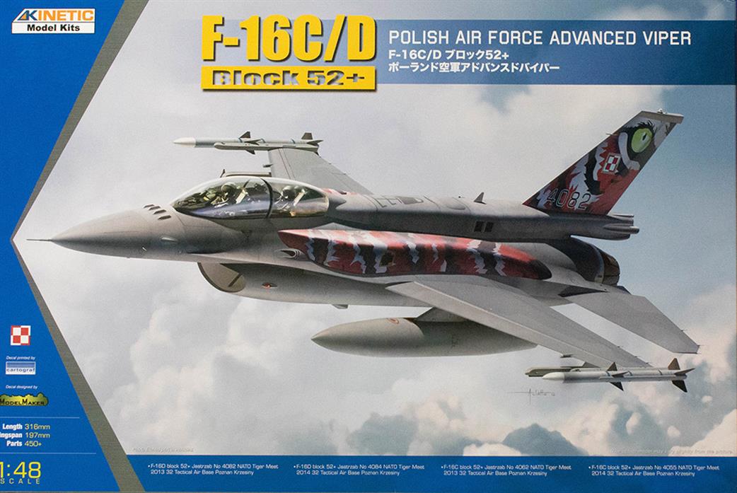 Kinetic Models 1/48 K48076 F-16C/D Polish Air Force Block 52 Plastic Kit