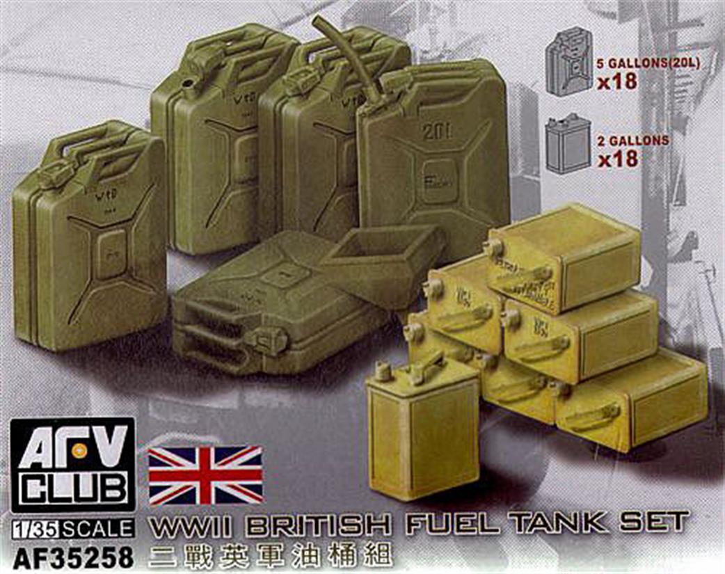 AFV Club 1/35 AF35258 British WW2 Fuel Tank Set