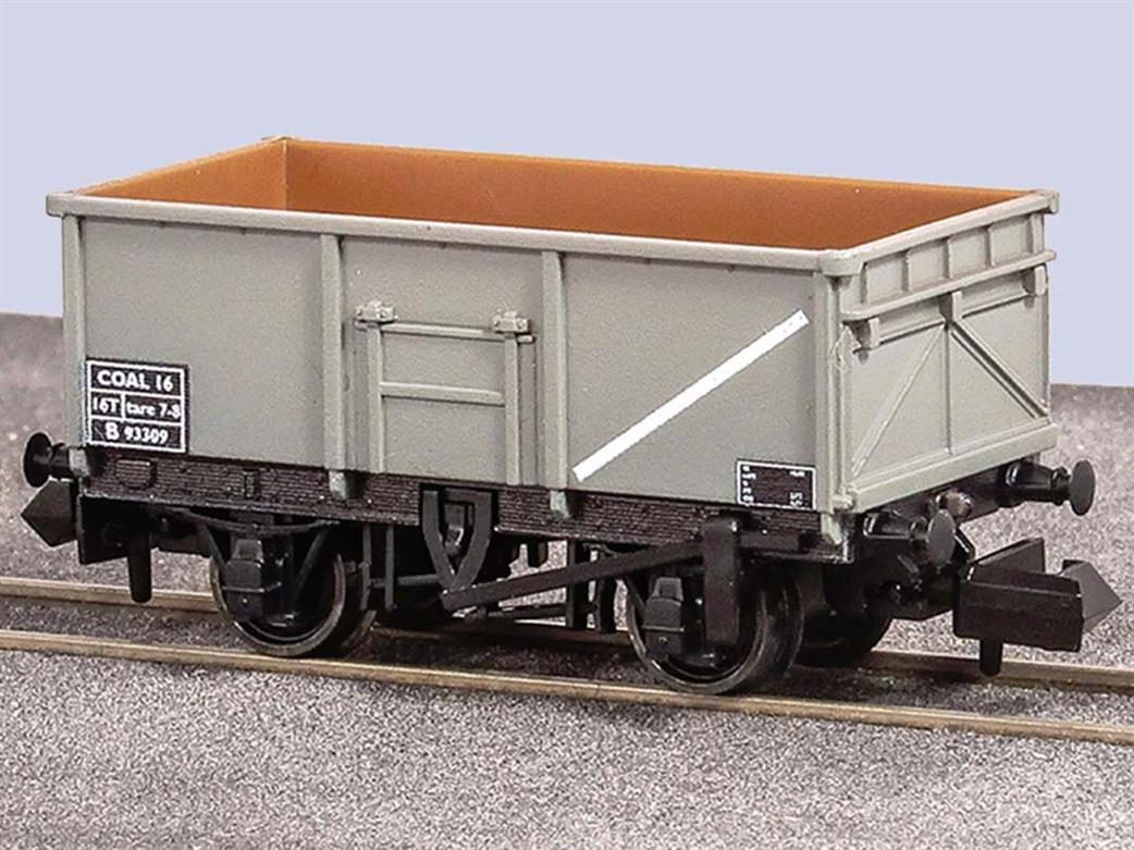 Peco N NR-1000B BR 16 ton Steel Bodied Mineral Wagon Unfitted Grey Livery COAL 16