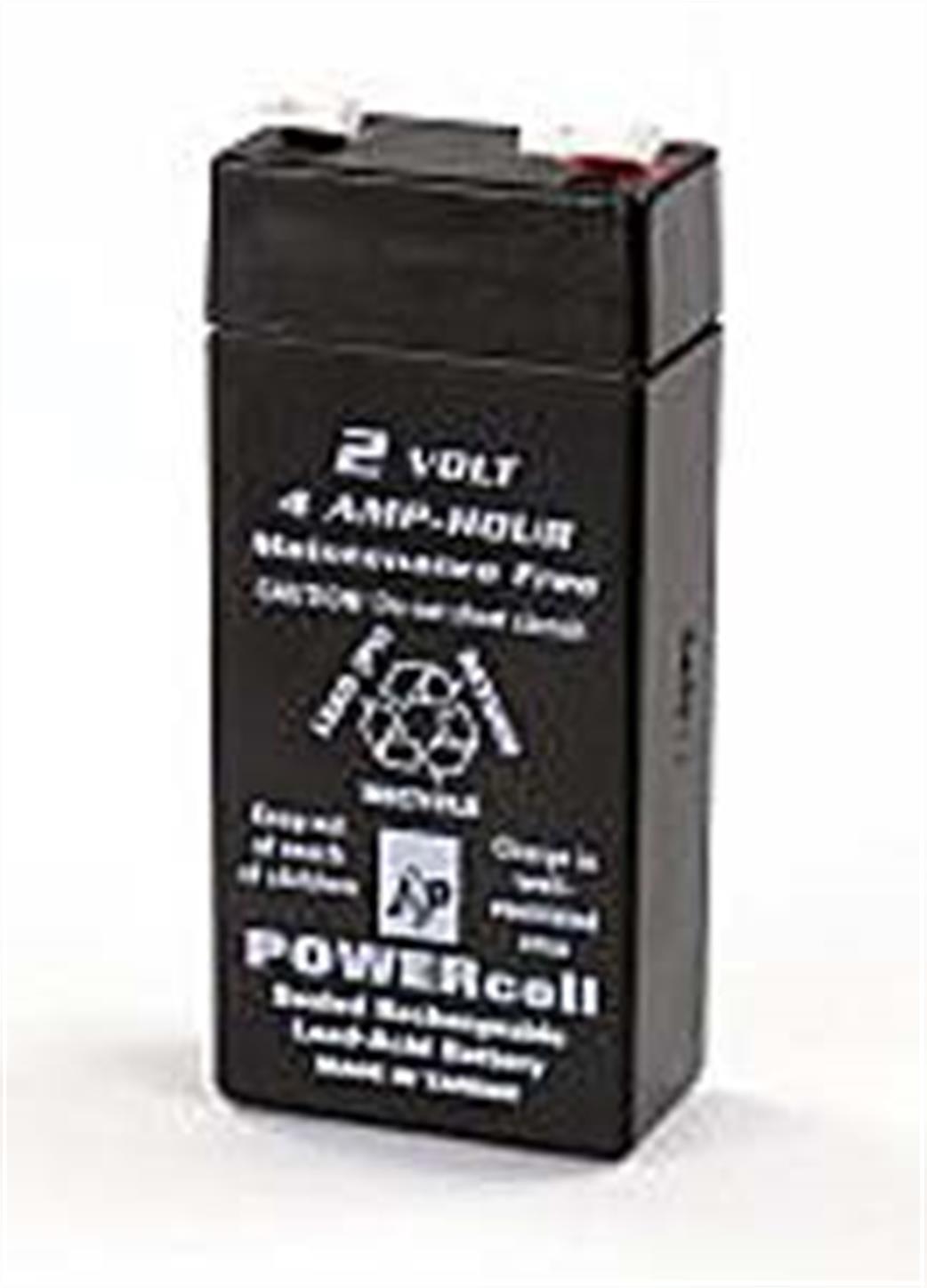 Powertech  5510033 2v 4amp Powercell Lead Acid Battery