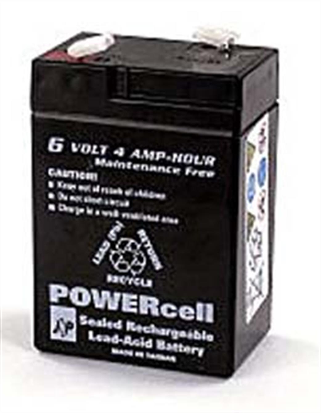 Powertech  5510035 6v 4amp Powercell Lead Acid Battery