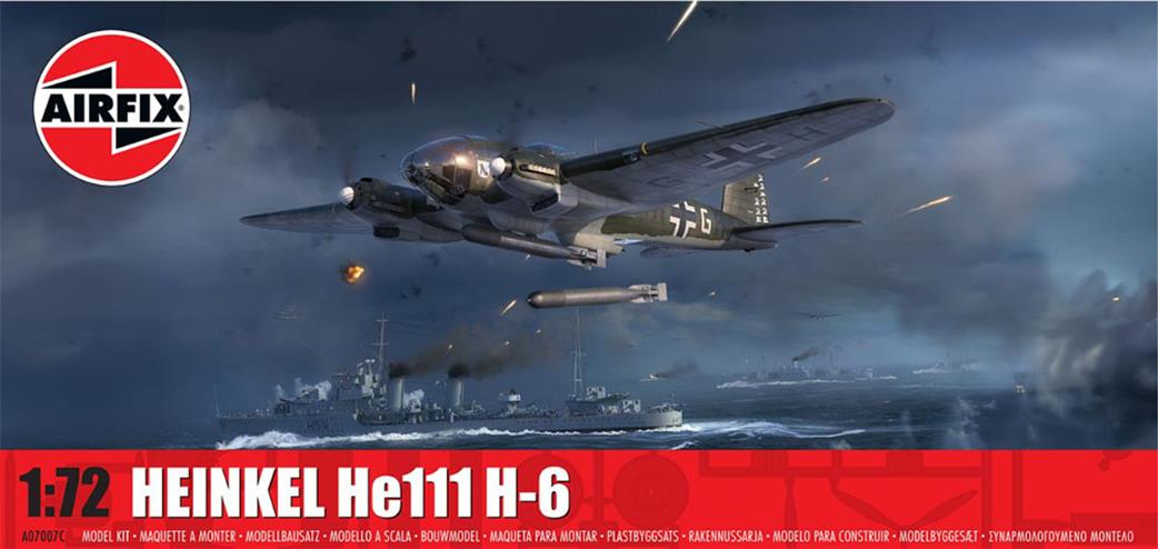 Airfix 1/72 A07007C Heinkel He111 H6 German WW2 Bomber Kit