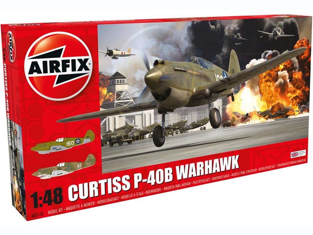 Airfix 1/48 A05130A Curtiss P40B Fighter Aircraft Kit