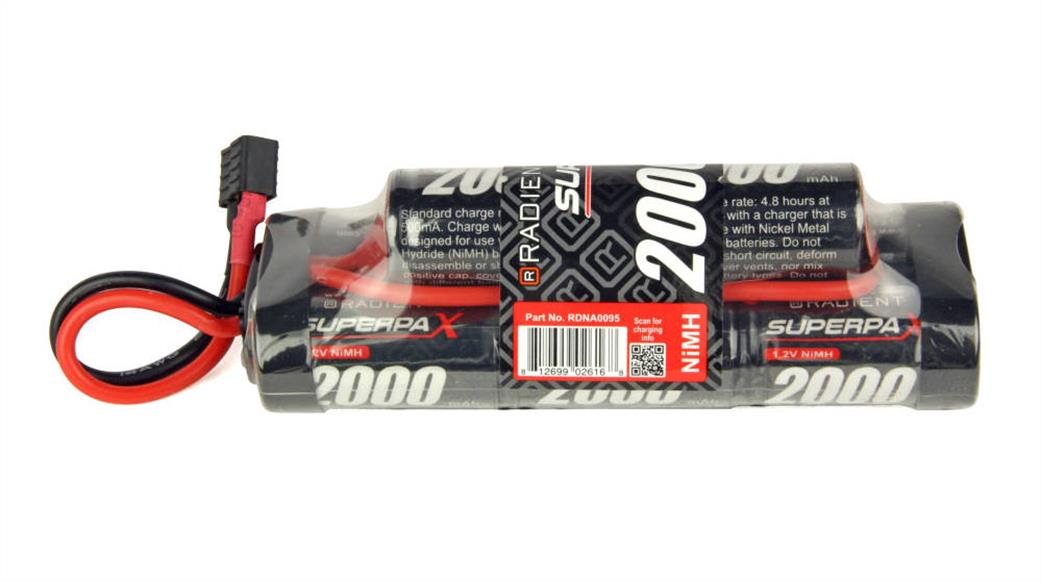 Radient  RDNA0095 9.6Volt 3000Mah Nimh Battery With Deans Connector