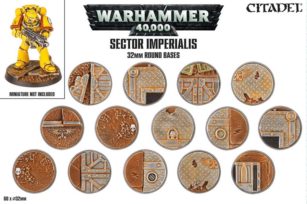 Games Workshop  66-91 Sector Imperialis 32mm Round Bases