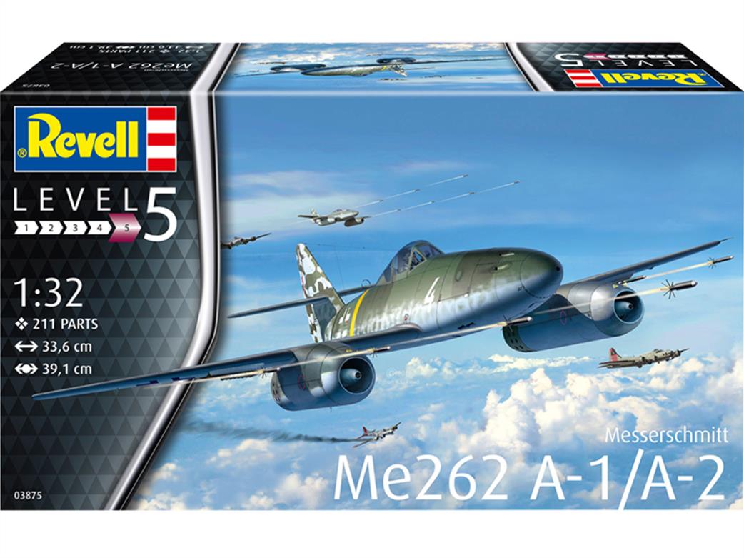 Revell 1/32 03875 Messerschmitt ME262A A-1 German WW2 Jet Fighter Kit