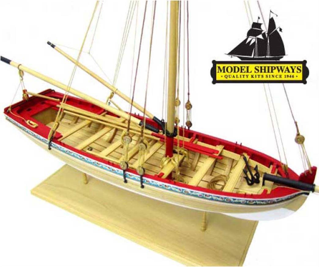 Model Shipways 1/48 MS1457 18th Century Long Boat Plank on Frame Kit