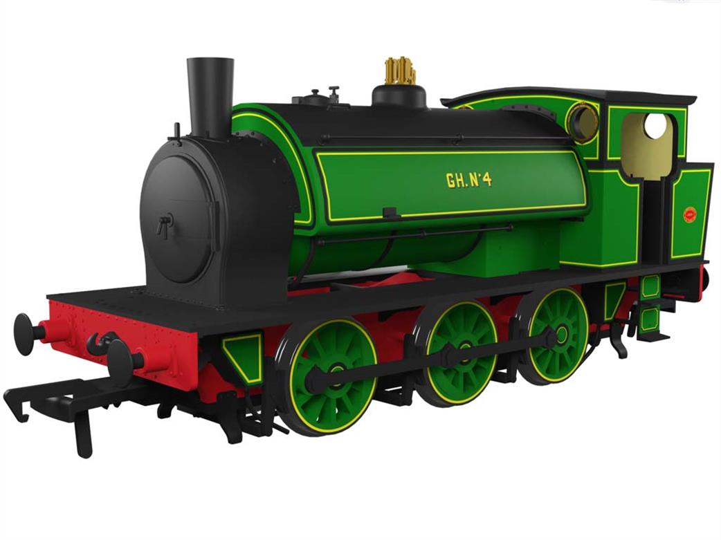 Rapido Trains OO 903015 Hunslet 3855 Glasshoughton No.4 16in 0-6-0ST Saddle Tank Lined Green