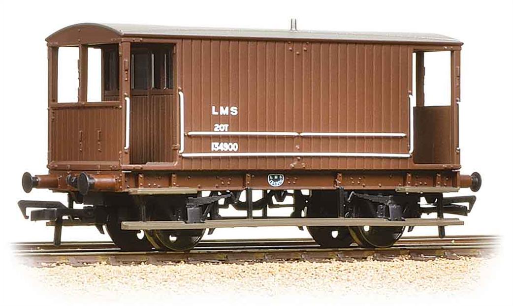 Bachmann OO 38-553A LMS Midland 20T Goods Train Brake Van Bauxite without duckets