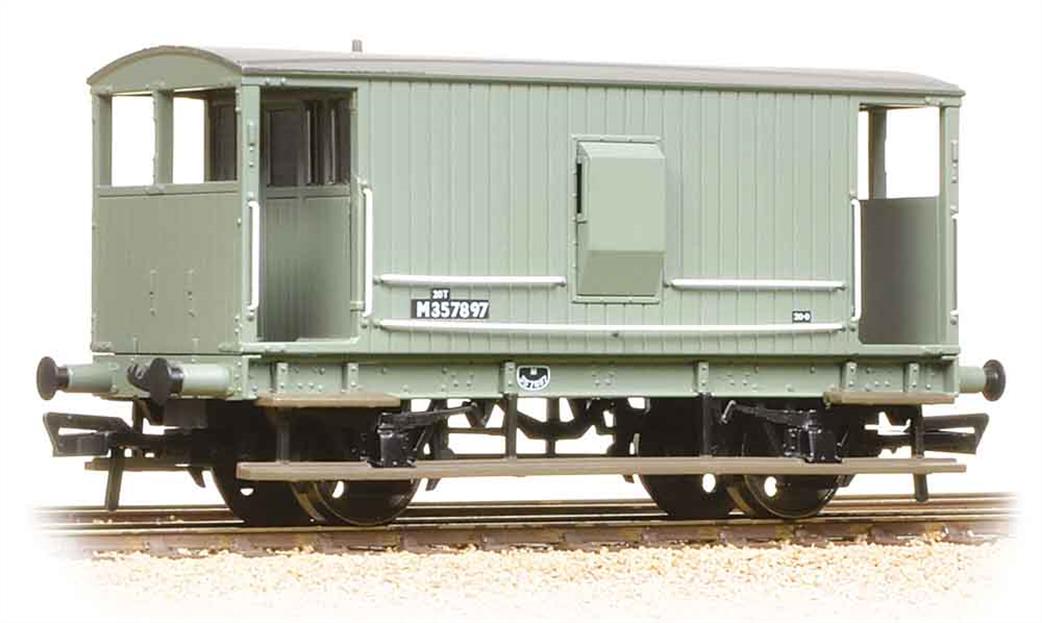 Bachmann OO 38-550A BR Midland 20T Goods Train Brake Van Grey with duckets