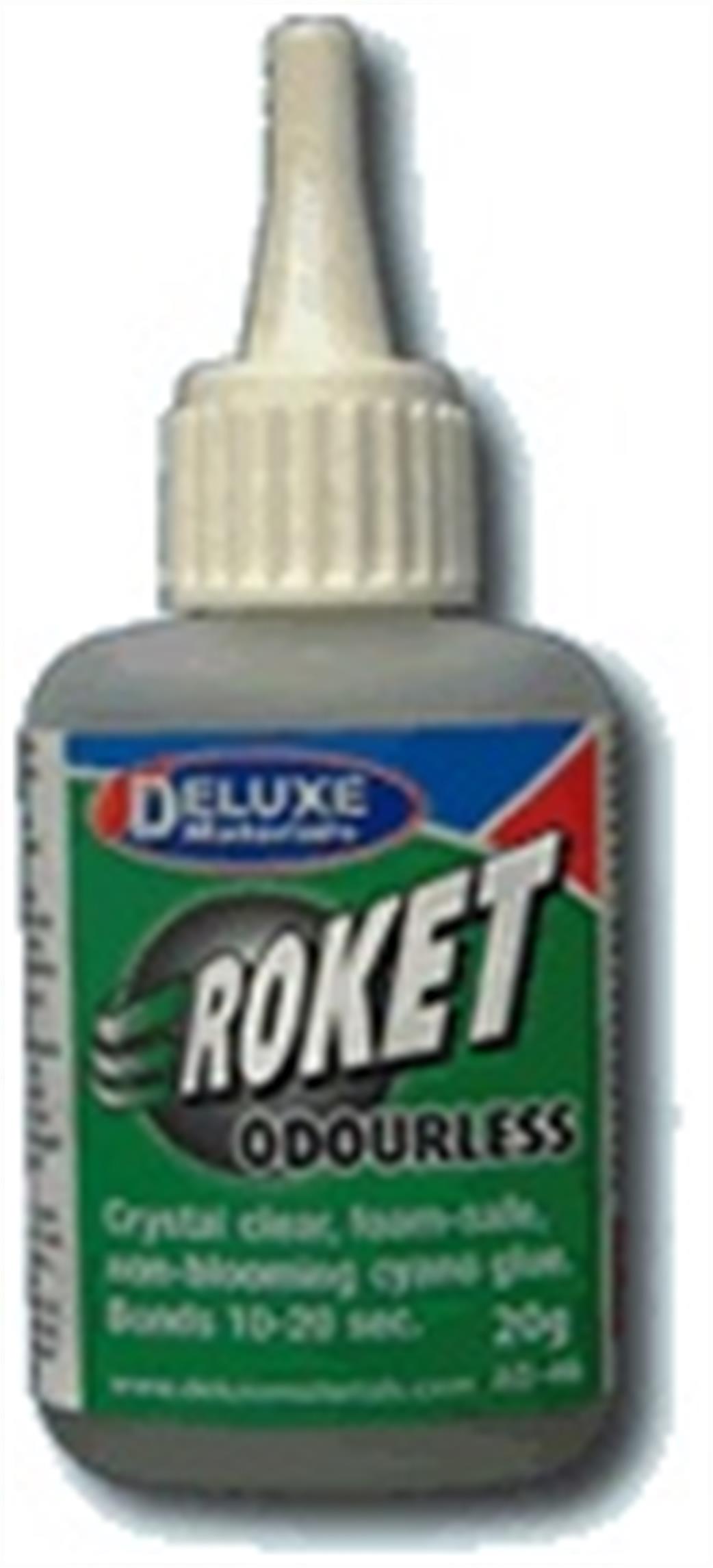 Deluxe Materials  AD46 Roket Odourless Cyano Super Glue 20g