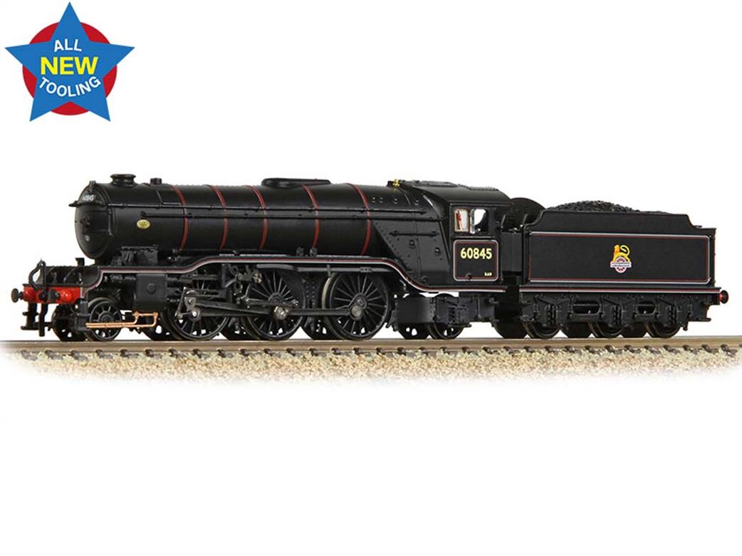 Graham Farish N 372-612 BR 60845 LNER Gresley V2 Class 2-6-2 BR Lined Black Early Emblem