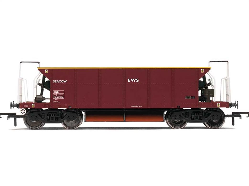 Hornby OO R60244 EWS DB980220 YGB Seacow Ballast Hopper Wagon EWS Maroon Red