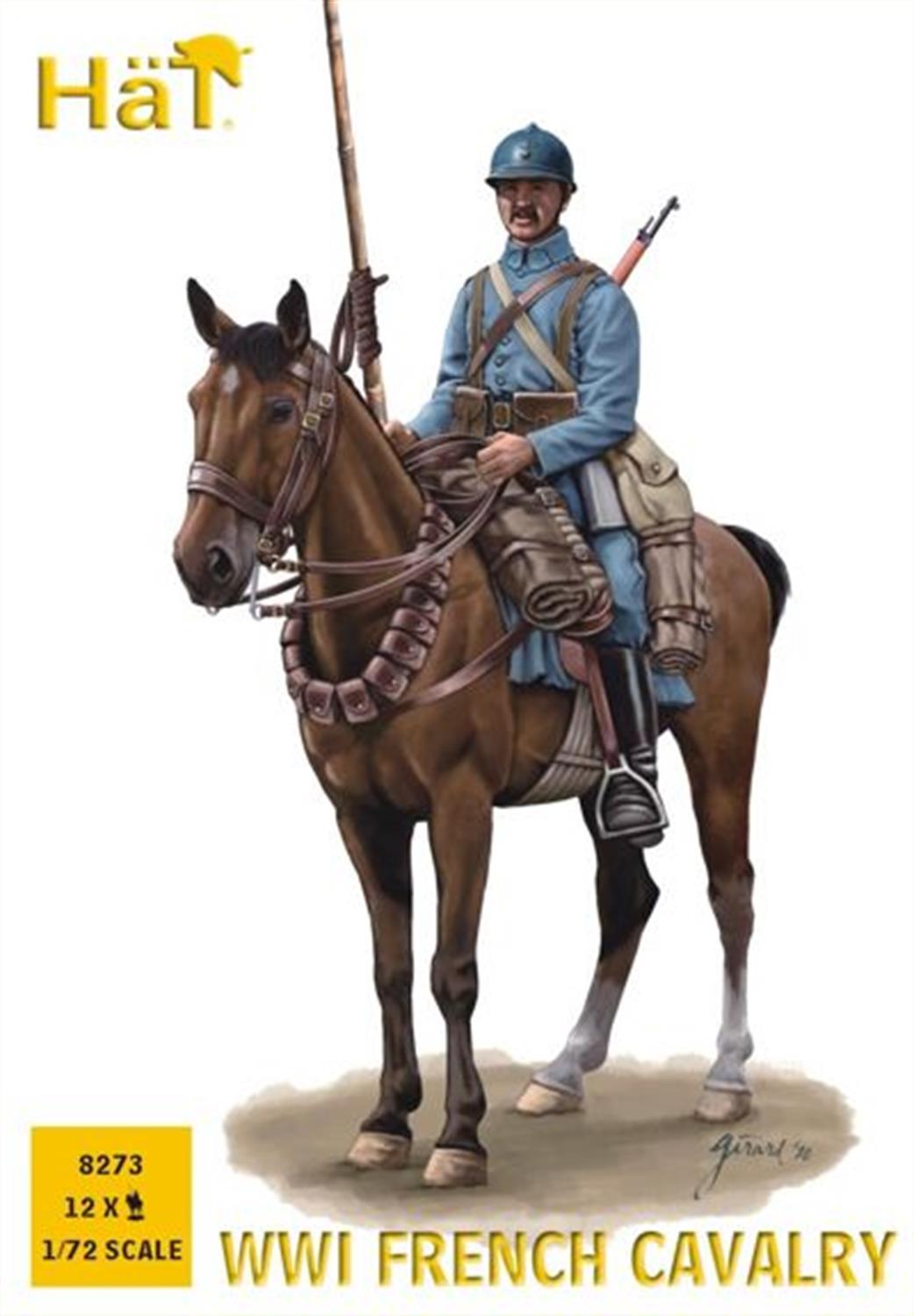 Hat 1/72 8273 WW1 French Cavalry 12 Unassembled And Unpainted Models