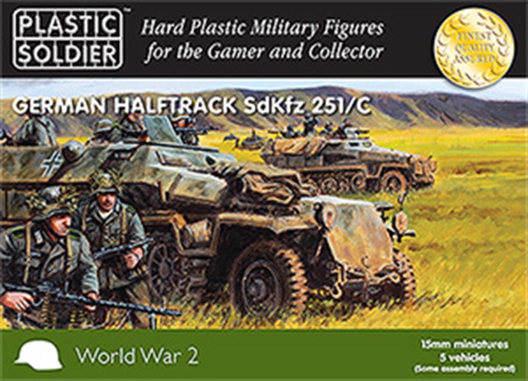 Plastic Soldier 15mm WW2V15003 WW2 German SdKfz 251 Ausf C Halftrack