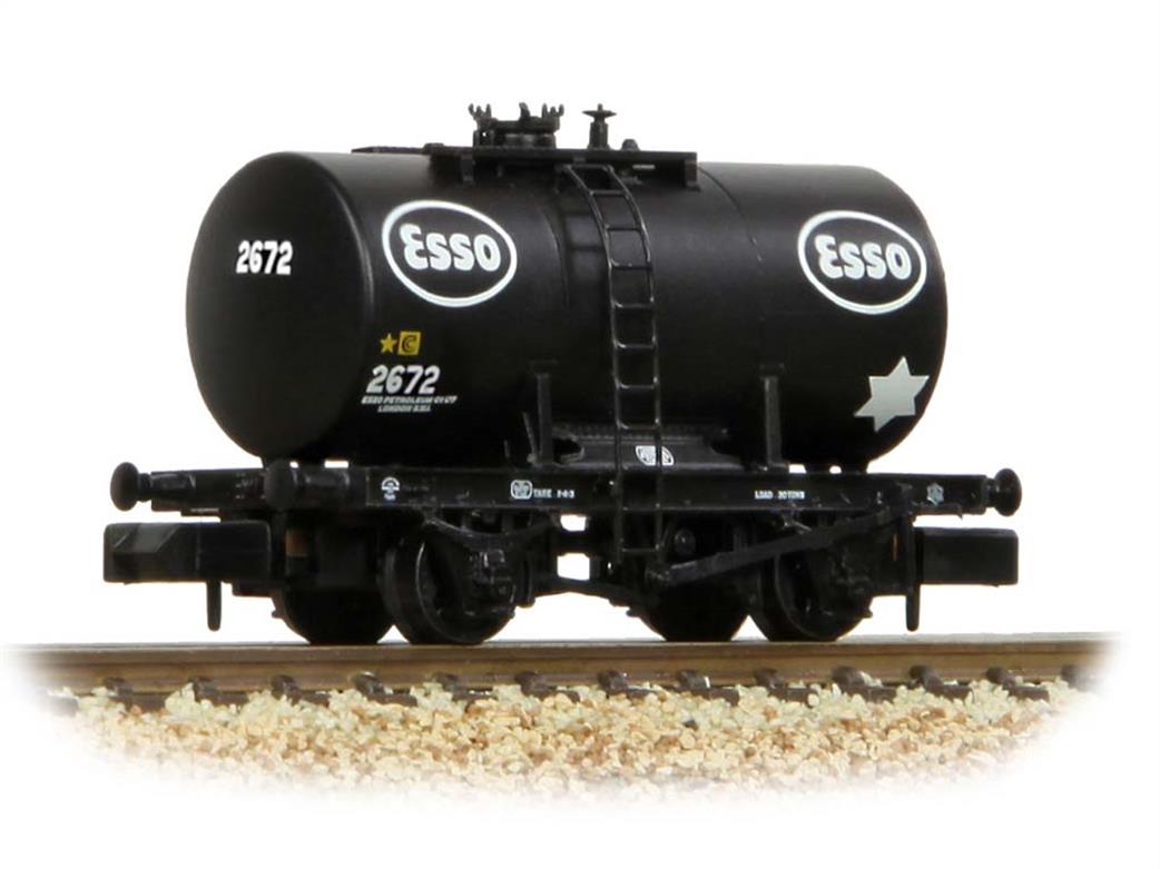 Graham Farish N 378-005 Esso 20Ton Anchor-Mounted Tank Wagon 2672 Black