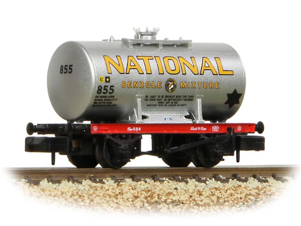 Graham Farish N 378-002 National Benzole Mixture 14Ton Anchor-Mounted Tank Wagon 855 Silver