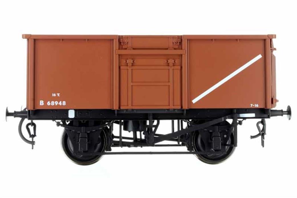 Dapol O Gauge 7F-030-012 B68948 BR 16ton Steel Mineral 1/114 Vacuum Brake Bauxite Livery Early 50s