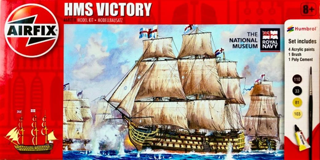 Airfix 1/600 A68218 HMS Victory Plastic Kit Starter Set