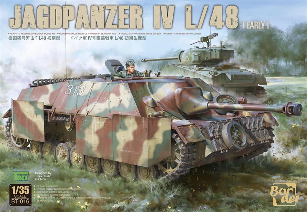 Border Models 1/35 BT-016 Jagdpanzer 1V L/48 Early Tank Destroyer Plastic Kit