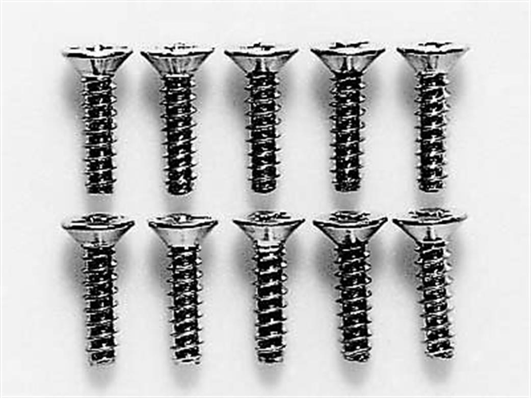 Tamiya  50581 (SP-581) 3x12mm Countersunk Tapping Screws (10)