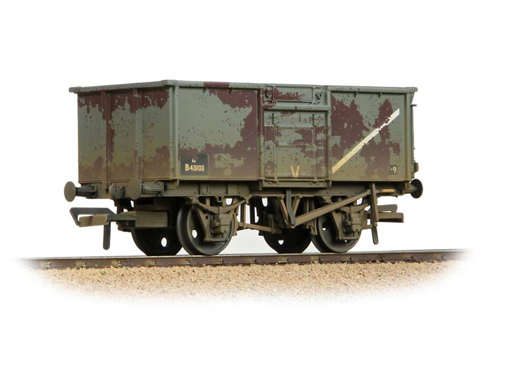 Bachmann OO 37-227D BR 16ton Steel Body Mineral Wagon Grey Early Weathered