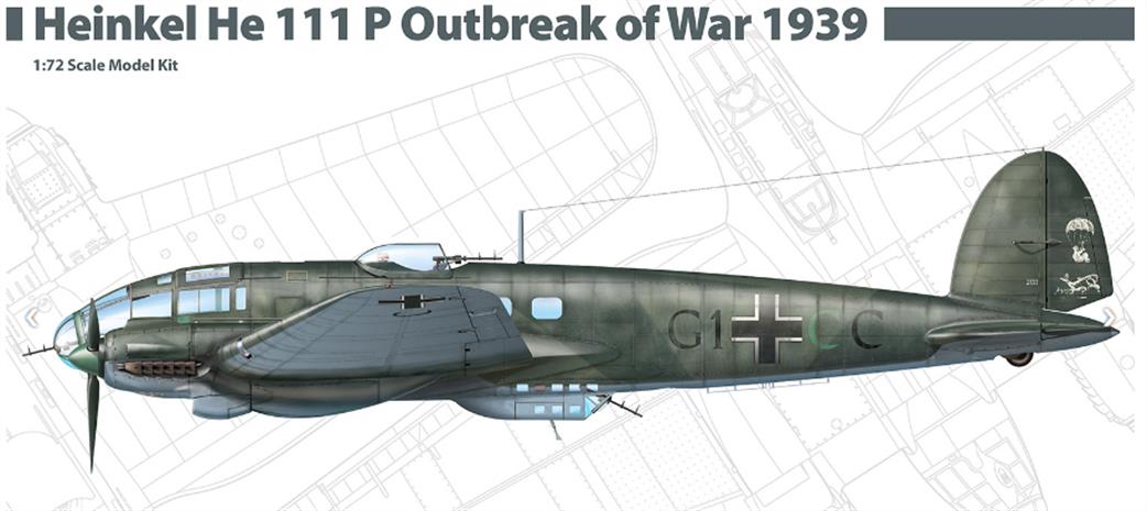 Hobby 2000 1/72 72076 Heinkel He111 P Luftwaffe Bomber Kit