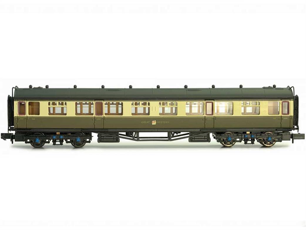 Dapol N 2P-000-053 GWR Collett Composite Coach 7030 Chocolate & Cream Shritbutton Monogram