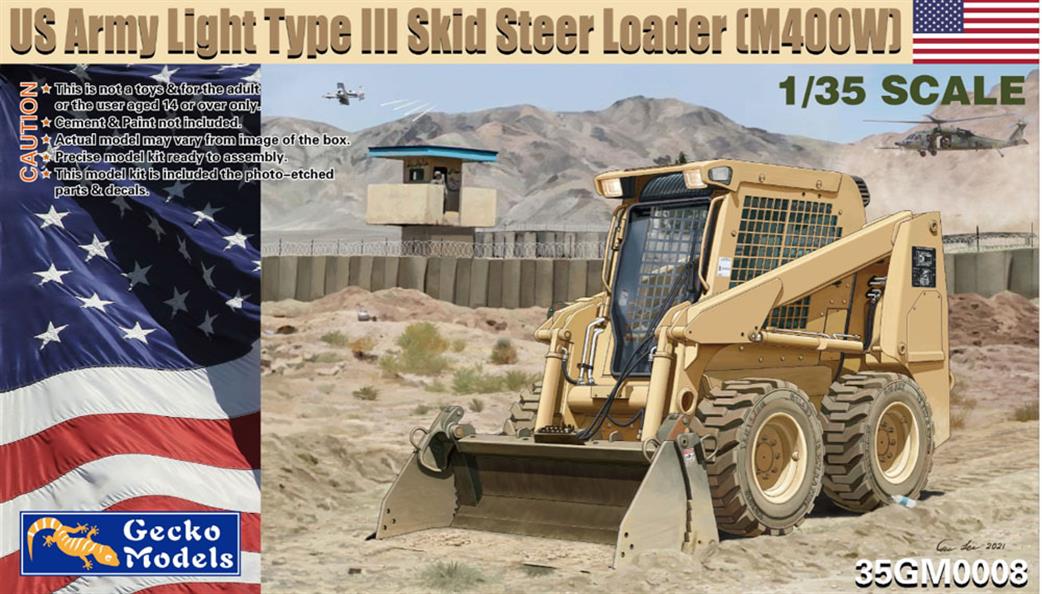 Gecko Models 1/35 35GM0008 US Army Light Type III Skid Steer Loader (M400W) Kit